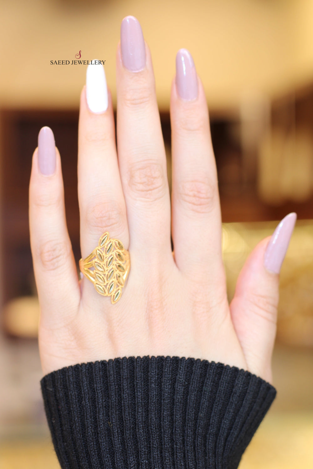 21K Gold Spike Ring by Saeed Jewelry - Image 2