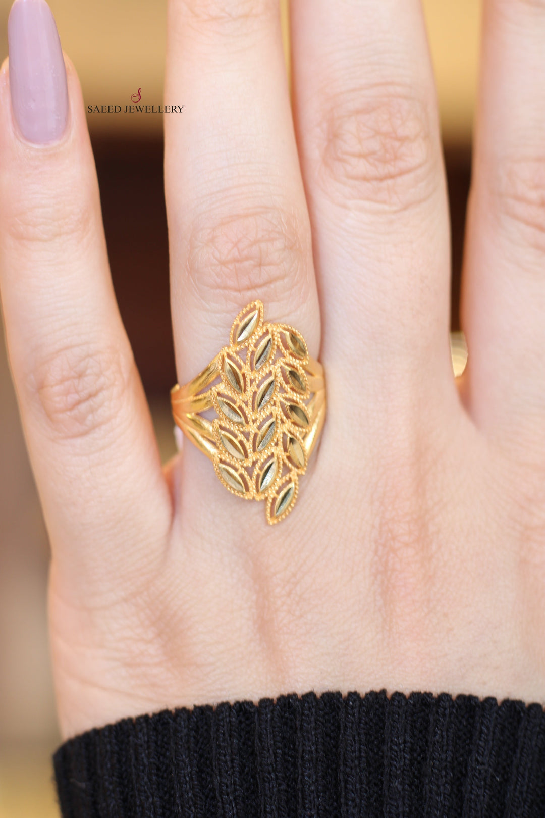 21K Gold Spike Ring by Saeed Jewelry - Image 5