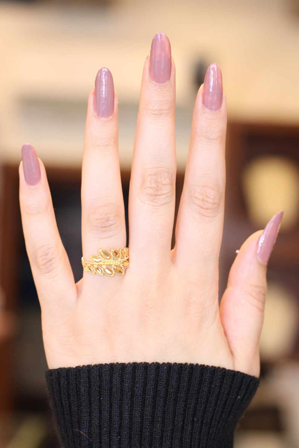 21K Gold Spike Ring by Saeed Jewelry - Image 2