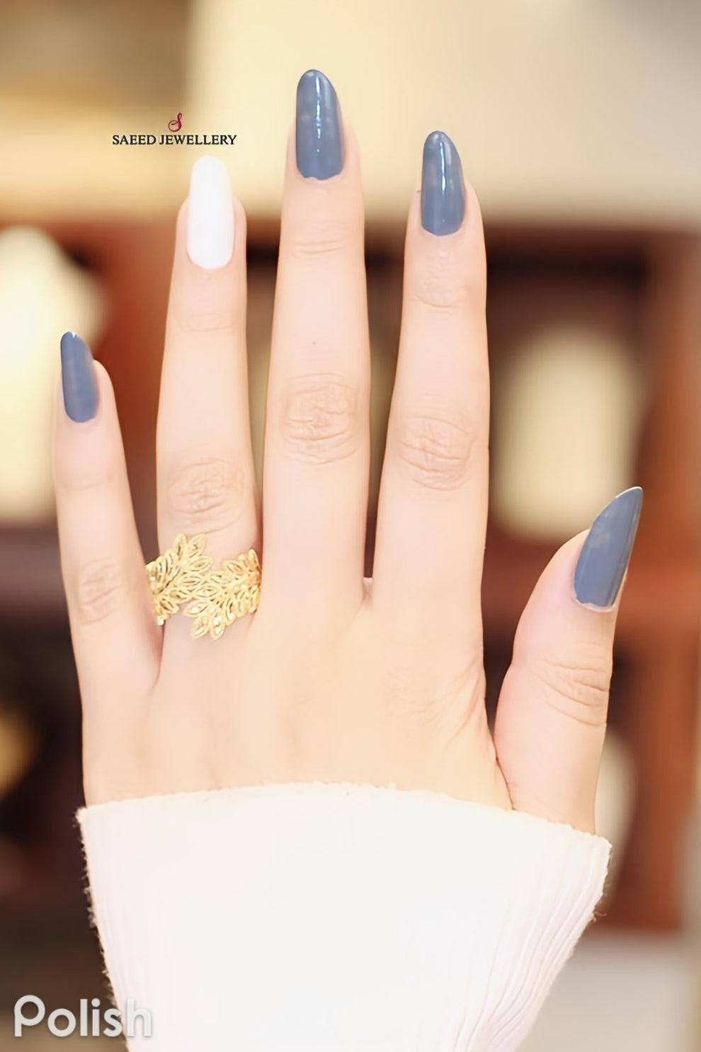 21K Spike Ring Made of 21K Yellow Gold by Saeed Jewelry-25148