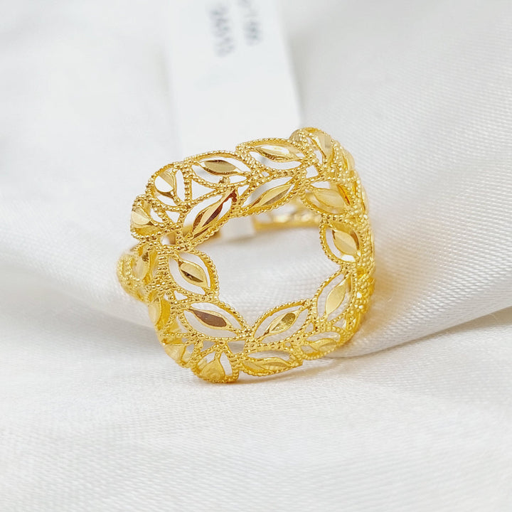 21K Spike Ring Made of 21K Yellow Gold by Saeed Jewelry-25244