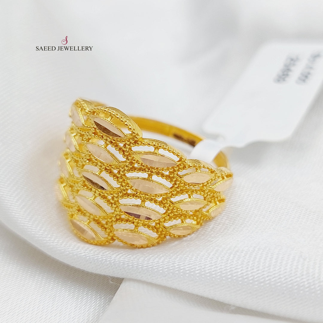21K Spike Ring Made of 21K Yellow Gold by Saeed Jewelry-25470
