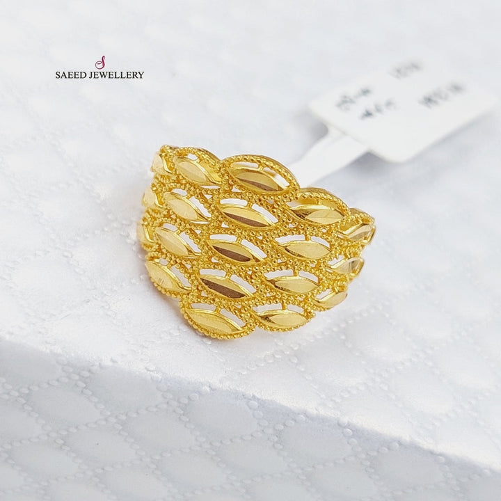 21K Spike Ring Made of 21K Yellow Gold by Saeed Jewelry-25470