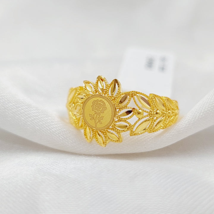 21K Spike Ring Made of 21K Yellow Gold by Saeed Jewelry-25683