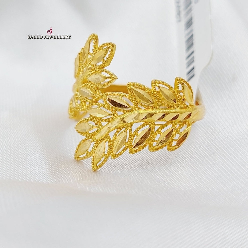 21K Spike Ring Made of 21K Yellow Gold by Saeed Jewelry-25731