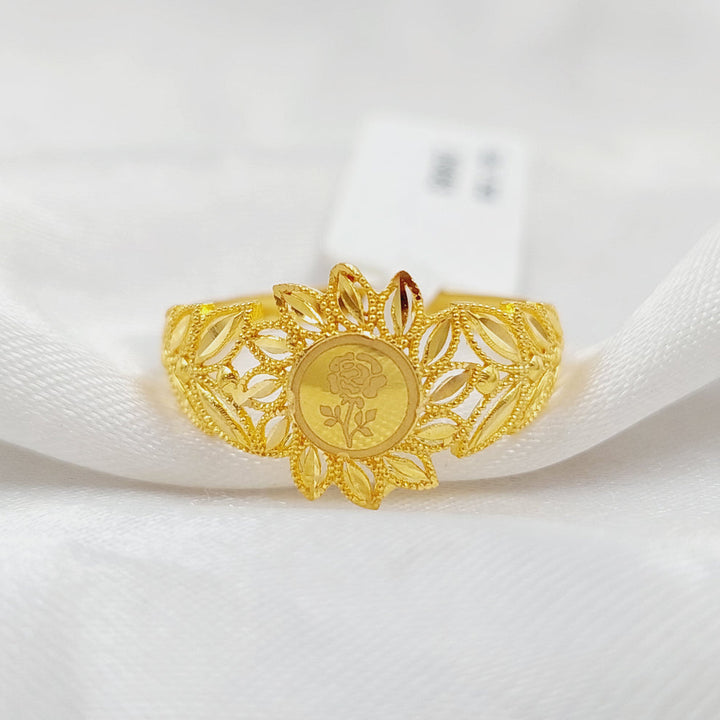 21K Spike Ring Made of 21K Yellow Gold by Saeed Jewelry-25806