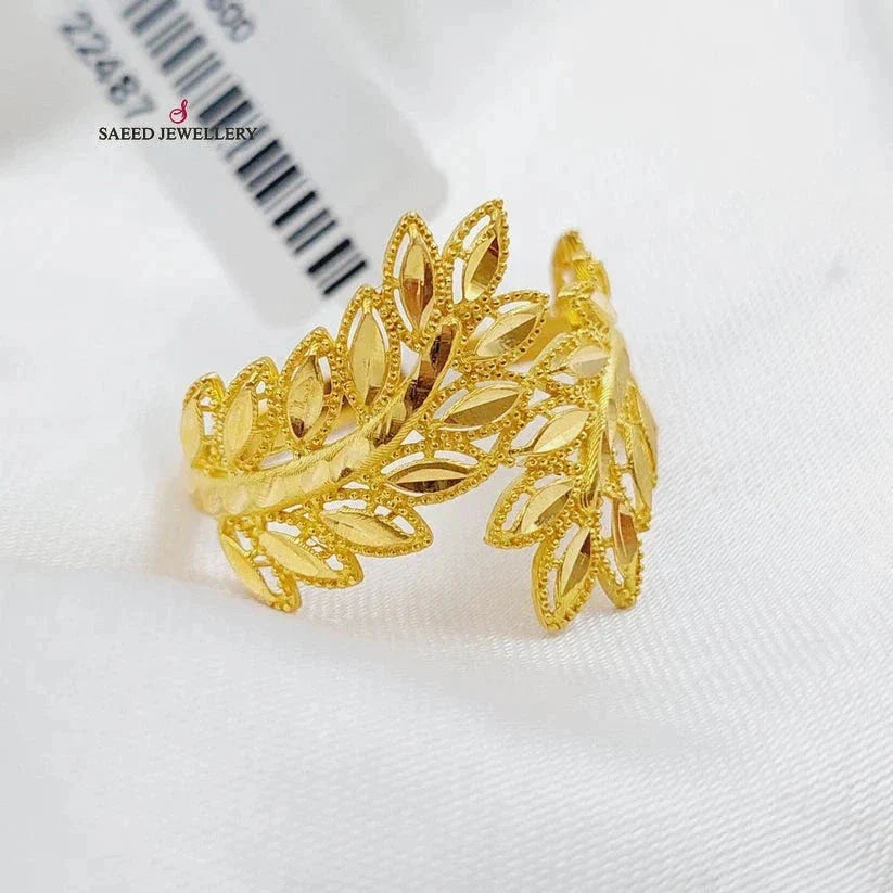 21K Spike Ring Made of 21K Yellow Gold by Saeed Jewelry-26128