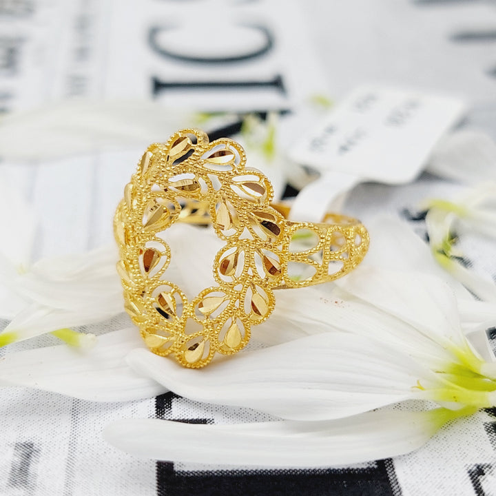 21K Spike Ring Made of 21K Yellow Gold by Saeed Jewelry-26274