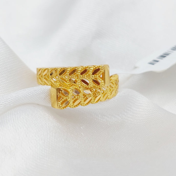 21K Spike Ring Made of 21K Yellow Gold by Saeed Jewelry-26714