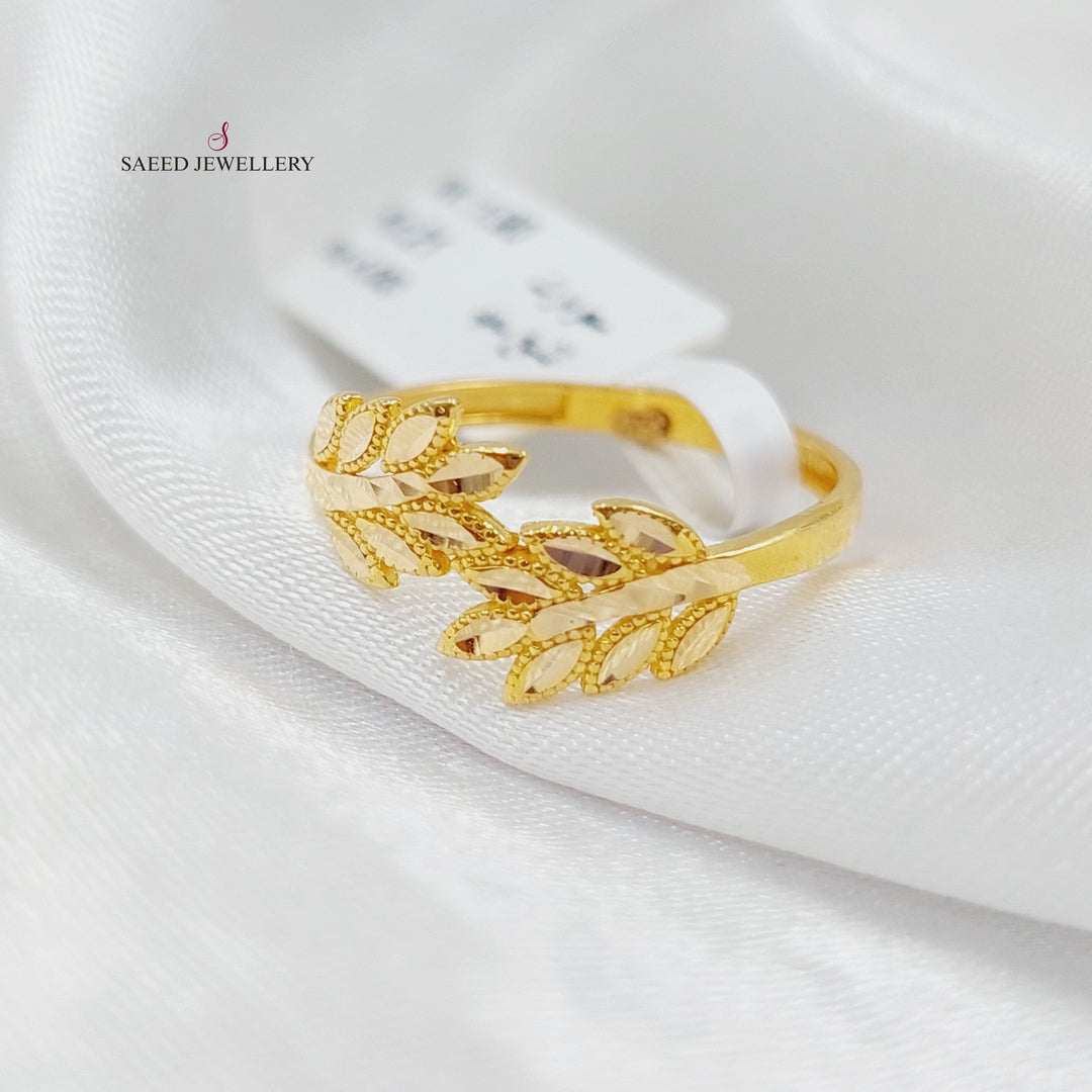 21K Spike Ring Made of 21K Yellow Gold by Saeed Jewelry-26926