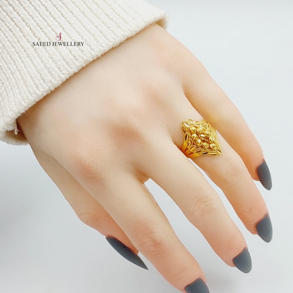 21K Gold Spike Ring by Saeed Jewelry - Image 2