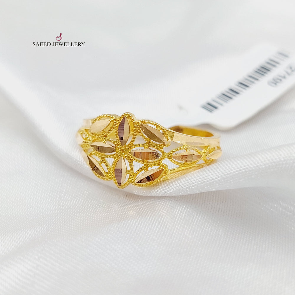 21K Spike Ring Made of 21K Yellow Gold by Saeed Jewelry-27100