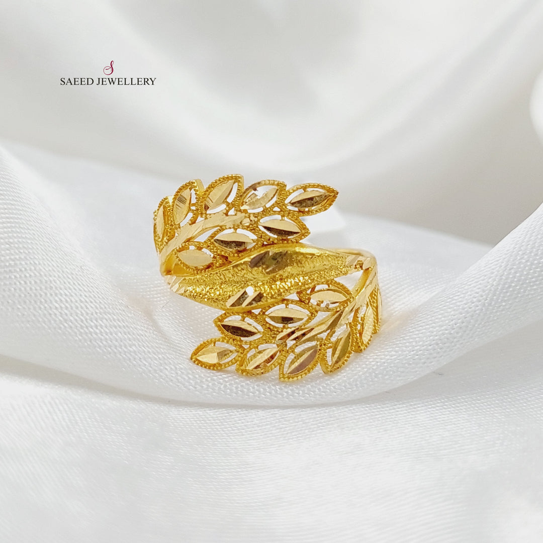 21K Spike Ring Made of 21K Yellow Gold by Saeed Jewelry-27303