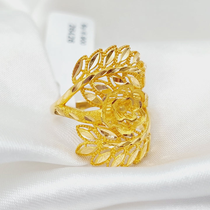 21K Gold Spike Ring Rose by Saeed Jewelry - Image 3