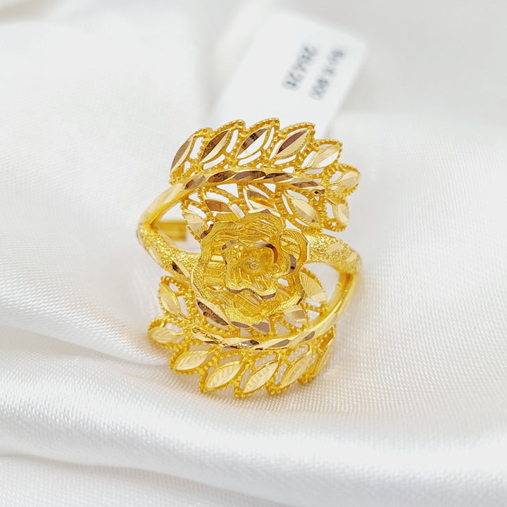 21K Gold Spike Ring Rose by Saeed Jewelry - Image 4