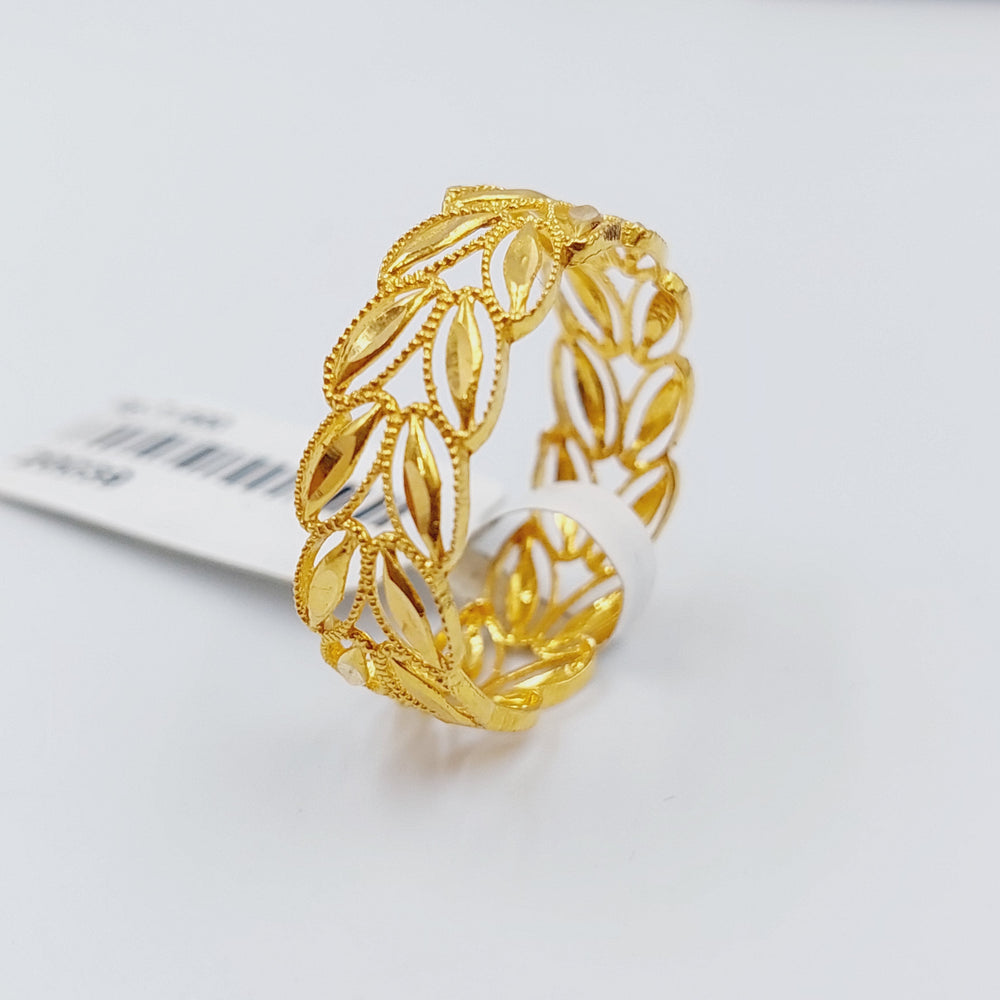 21K Spike Wedding Ring Made of 21K Yellow Gold by Saeed Jewelry-20899