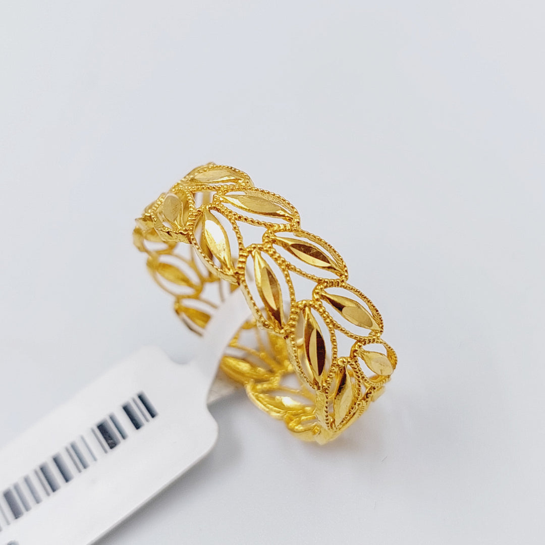 21K Gold Spike Wedding Ring by Saeed Jewelry - Image 15