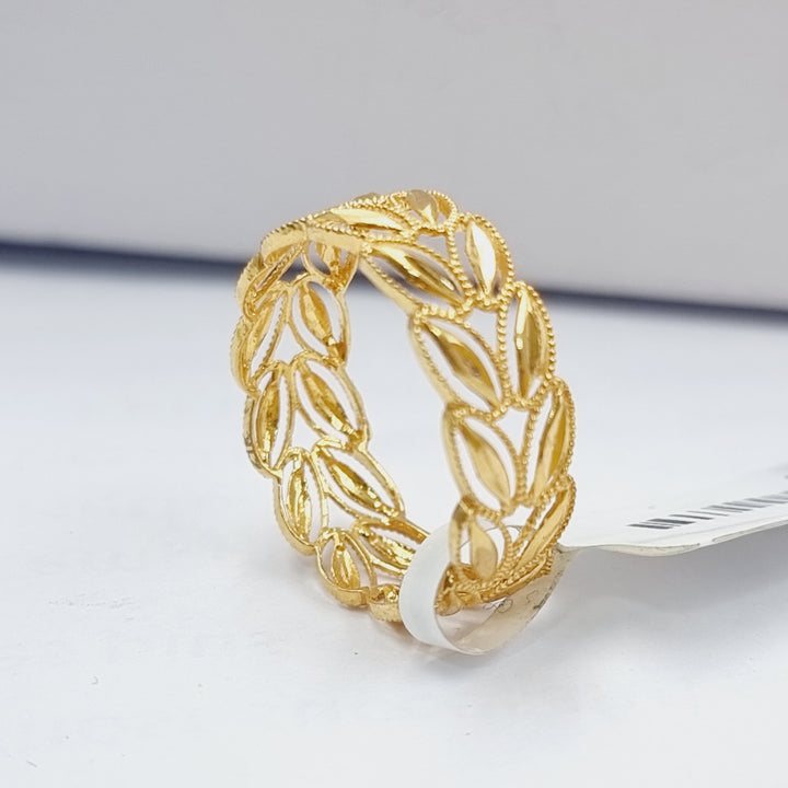 21K Gold Spike Wedding Ring by Saeed Jewelry - Image 6