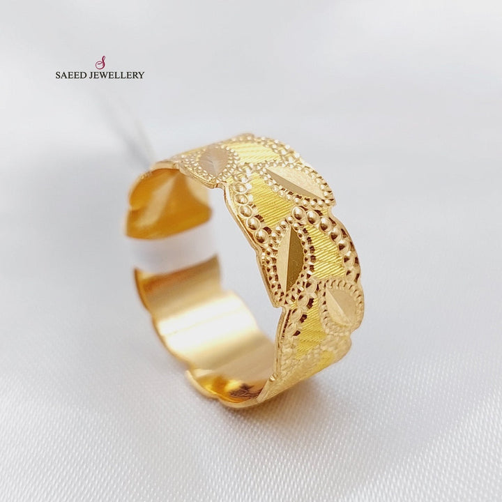 21K Gold Spike Wedding Ring by Saeed Jewelry - Image 6