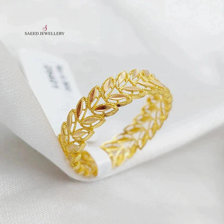 21K Gold Spike Wedding Ring by Saeed Jewelry - Image 2