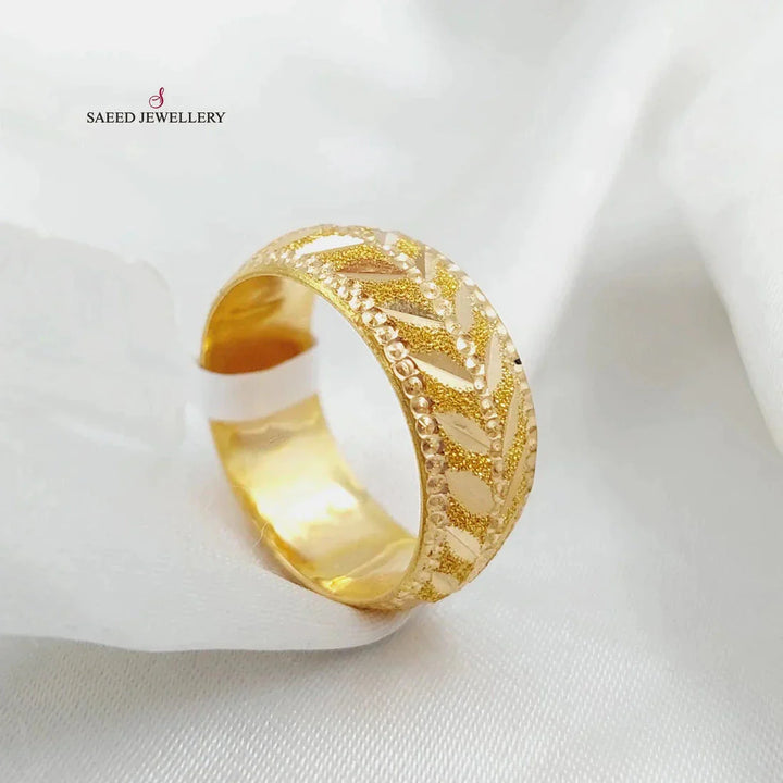 21K Spike Wedding Ring Made of 21K Yellow Gold by Saeed Jewelry-26156
