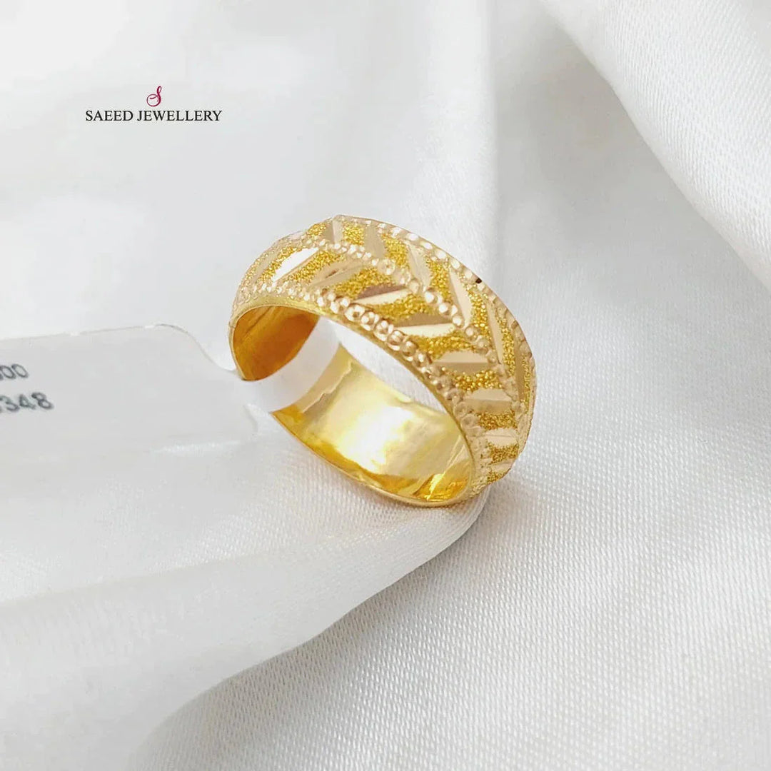 21K Spike Wedding Ring Made of 21K Yellow Gold by Saeed Jewelry-26156