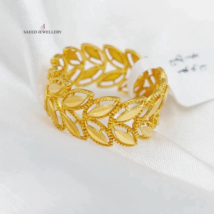 21K Gold Spike Wedding Ring by Saeed Jewelry - Image 4