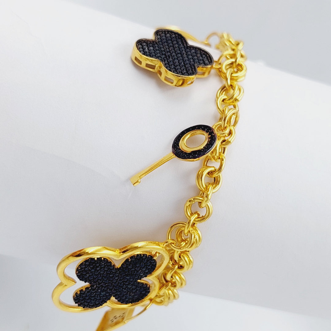 21K Gold 21K Clover Bracelet by Saeed Jewelry - Image 2