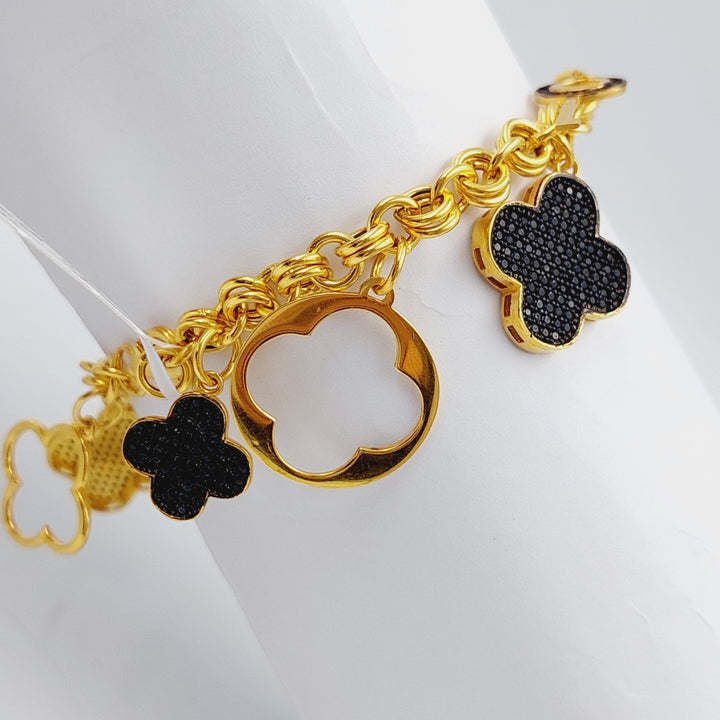 21K Gold 21K Clover Bracelet by Saeed Jewelry - Image 4