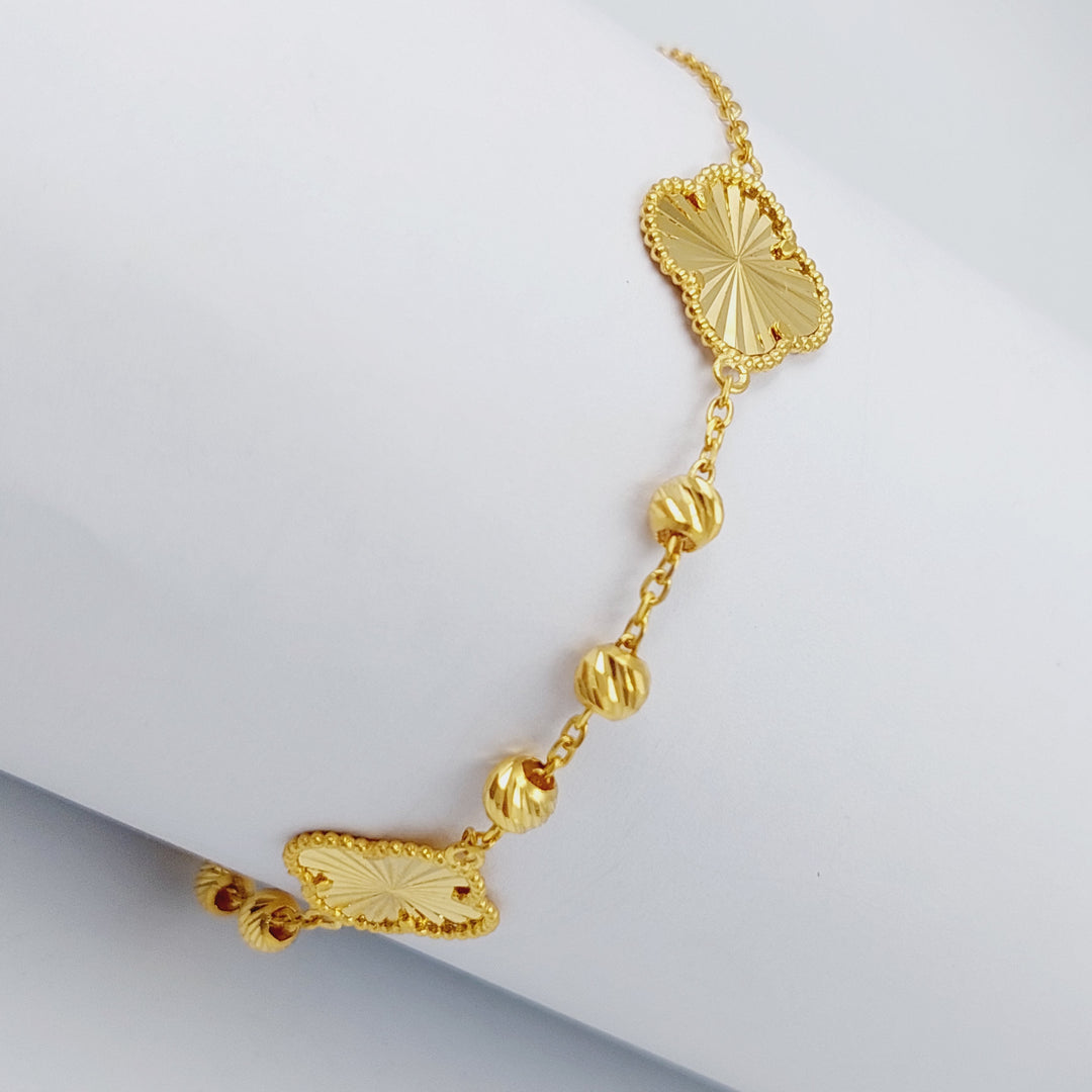 21K Gold 21K Clover Bracelet by Saeed Jewelry - Image 4