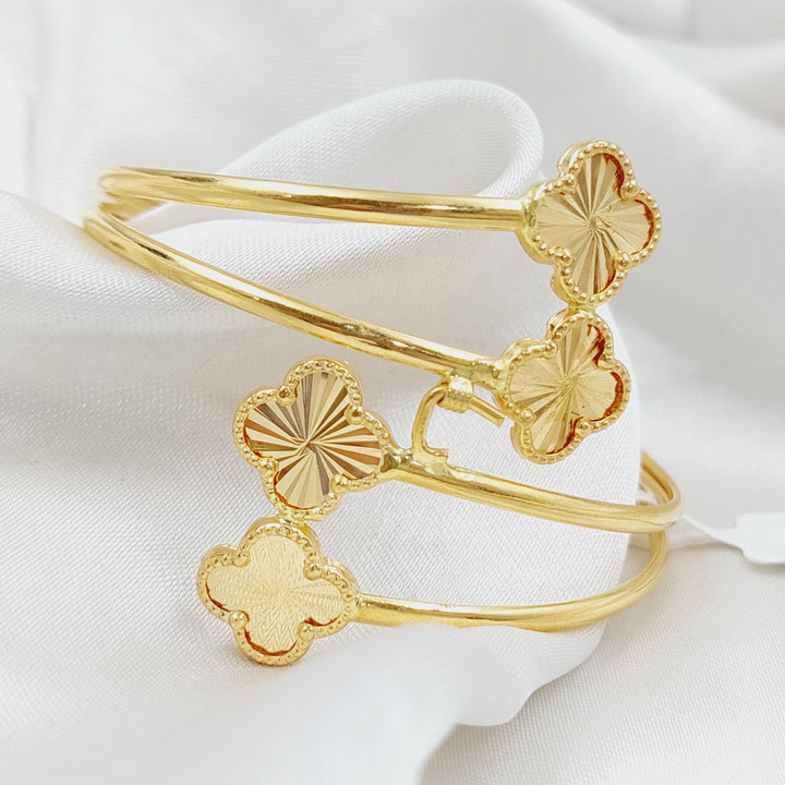 21K Gold 21K Clover Bracelet by Saeed Jewelry - Image 4