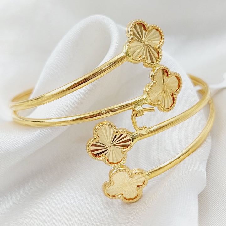 21K Gold 21K Clover Bracelet by Saeed Jewelry - Image 1