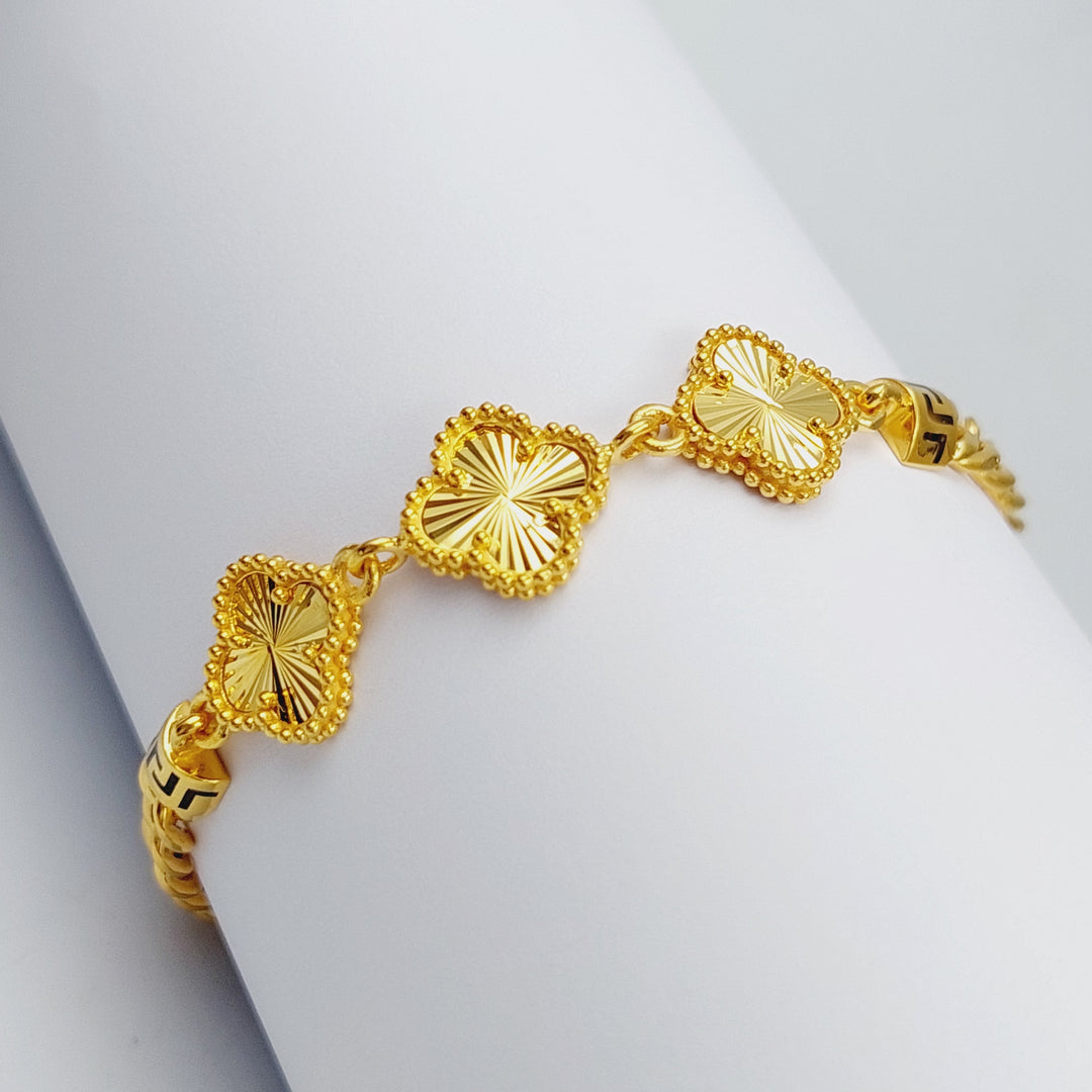 21K Gold 21K Clover Bracelet by Saeed Jewelry - Image 7