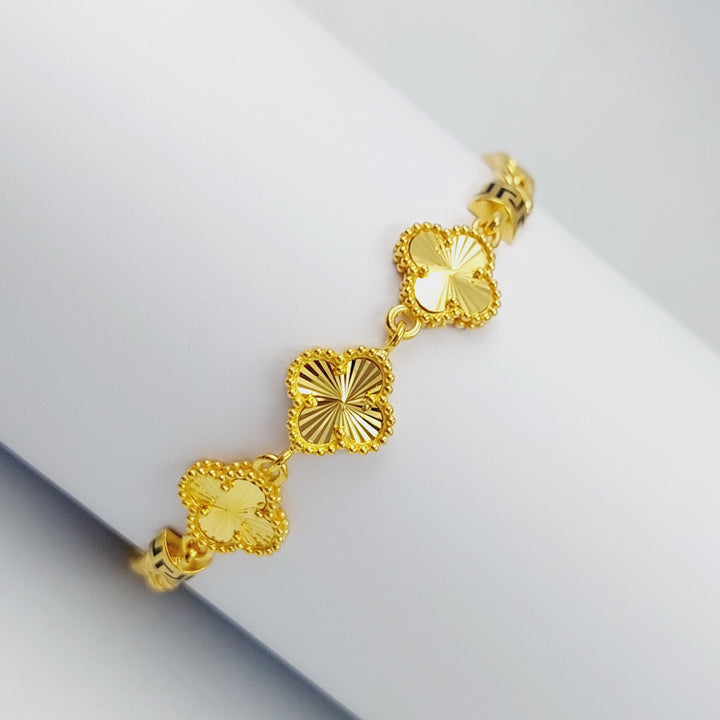 21K Gold 21K Clover Bracelet by Saeed Jewelry - Image 8