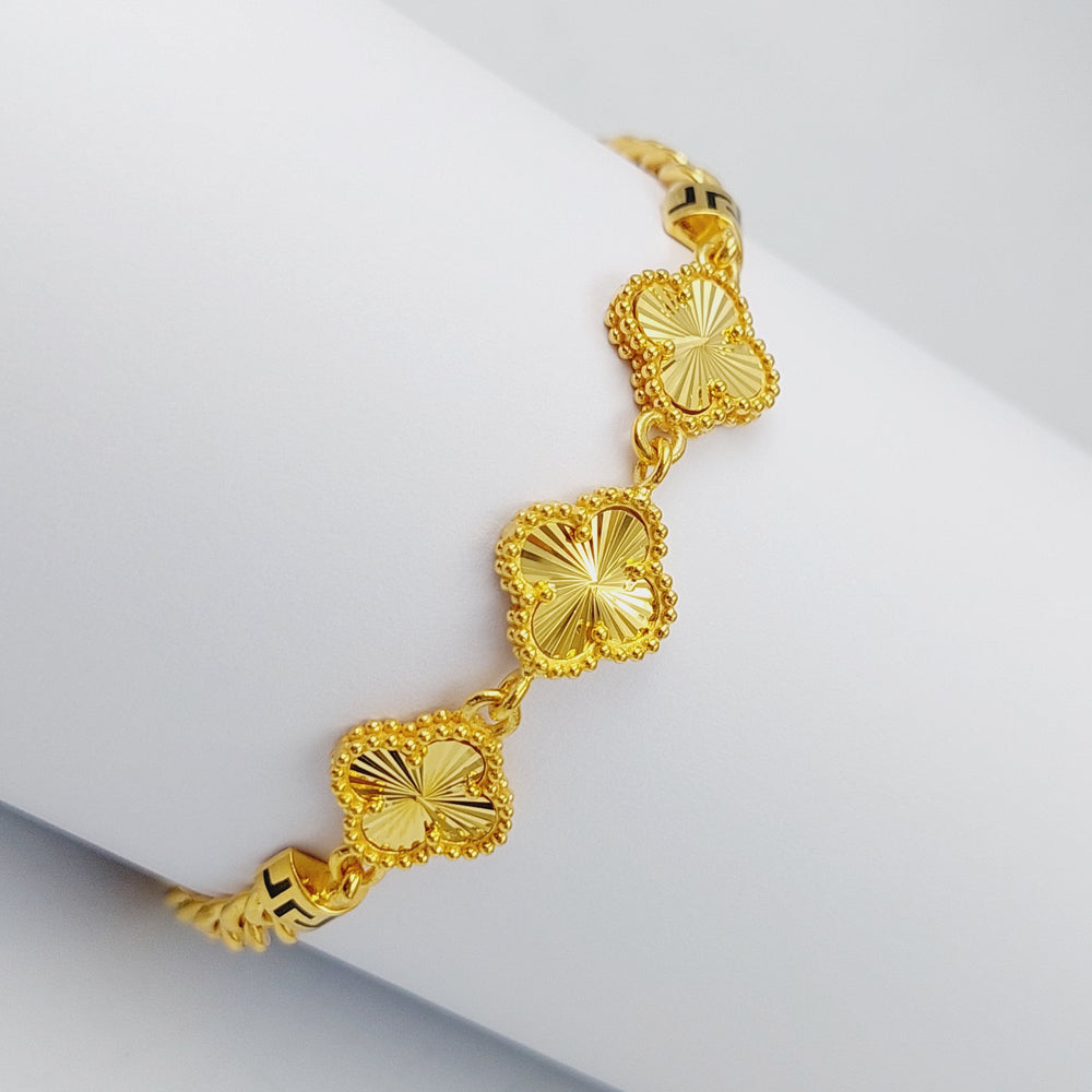 21K Gold 21K Clover Bracelet by Saeed Jewelry - Image 2