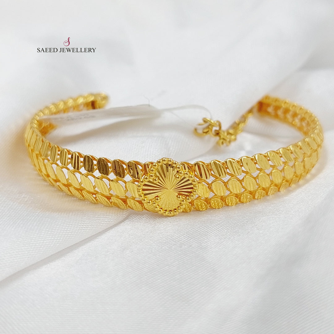 21K Gold 21K Clover Bracelet by Saeed Jewelry - Image 3