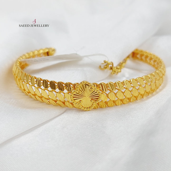 21K Gold 21K Clover Bracelet by Saeed Jewelry - Image 3