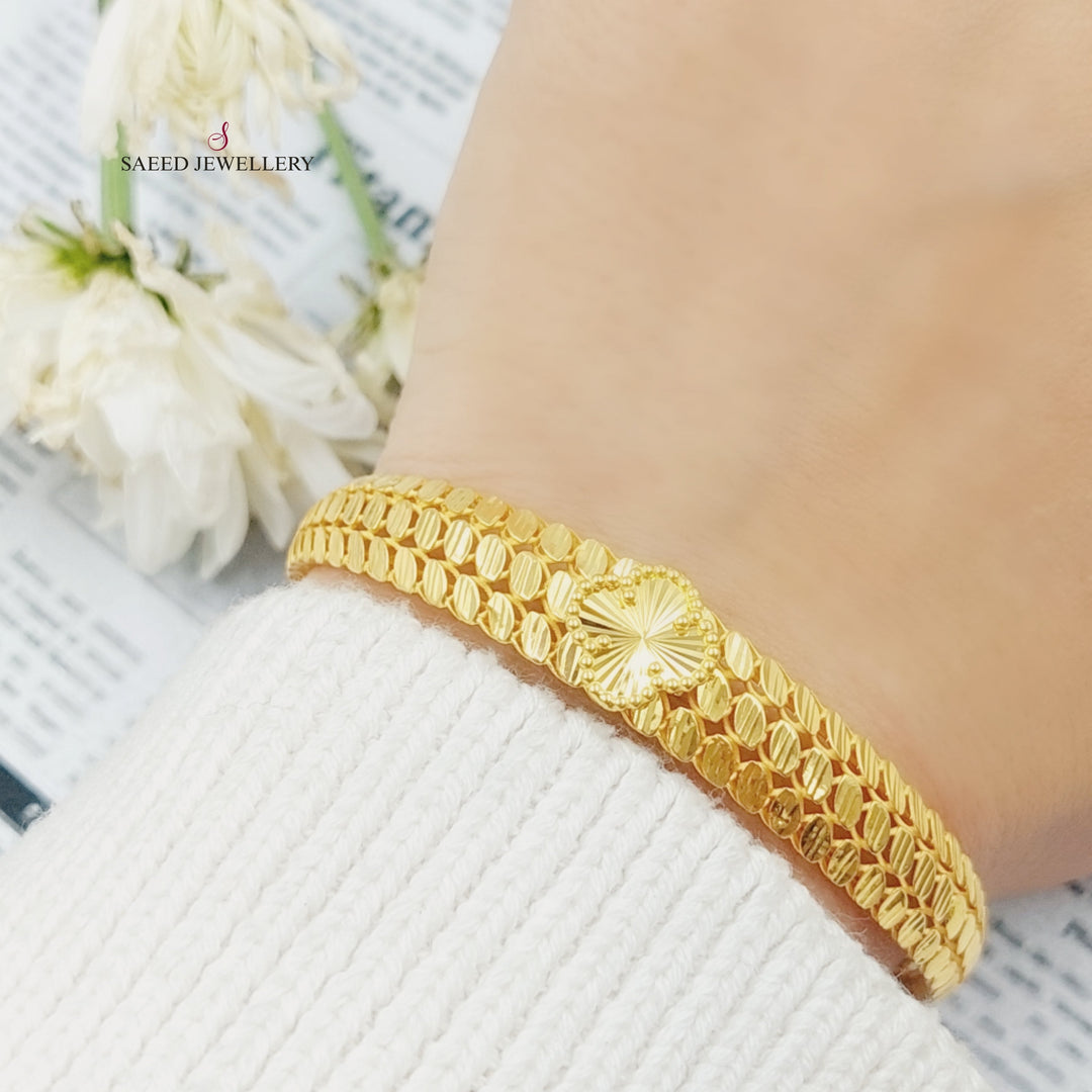 21K Gold 21K Clover Bracelet by Saeed Jewelry - Image 5