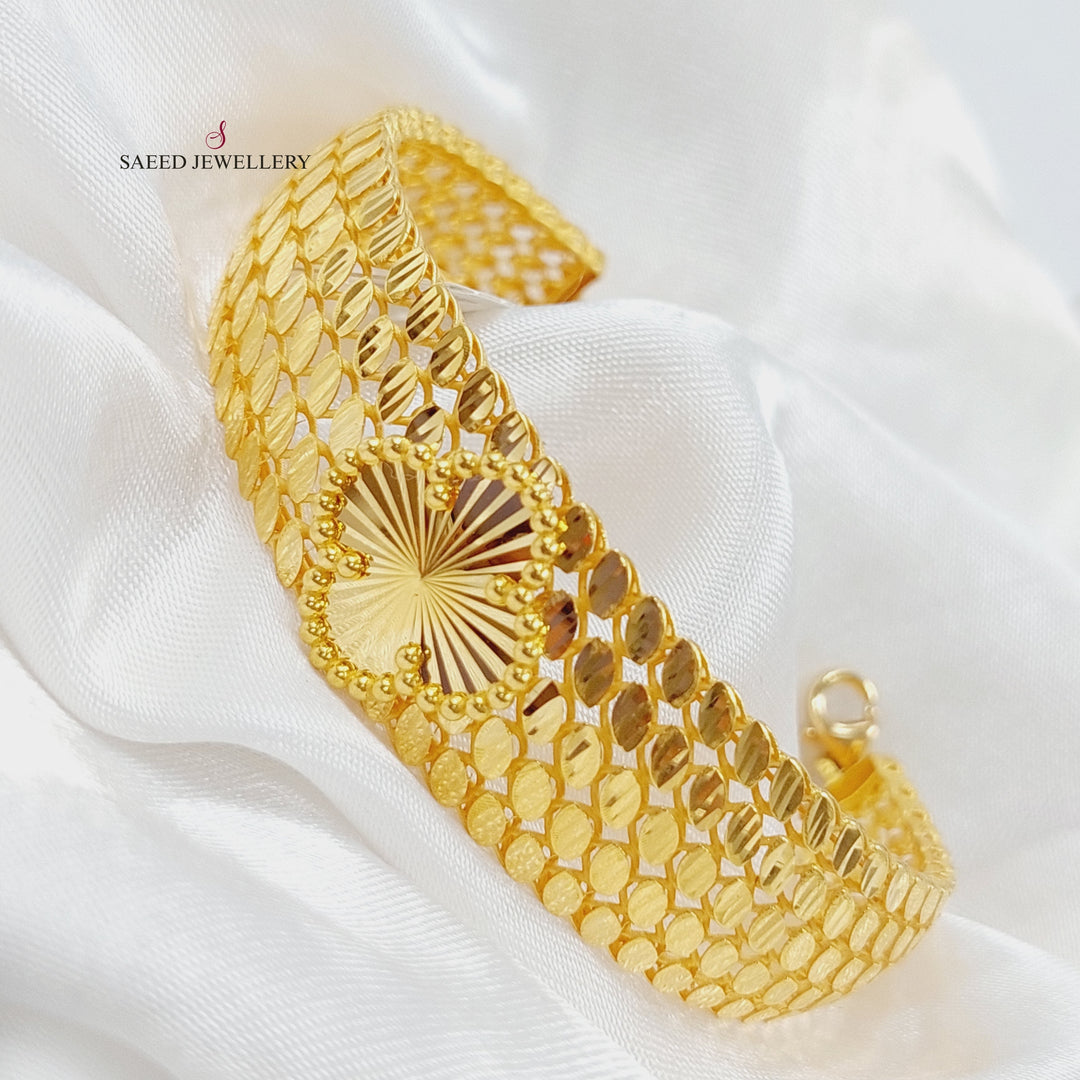 21K Gold 21K Clover Bracelet by Saeed Jewelry - Image 2