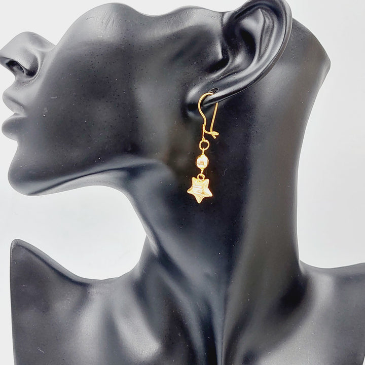 21K Gold 21K Clover Earrings by Saeed Jewelry - Image 2