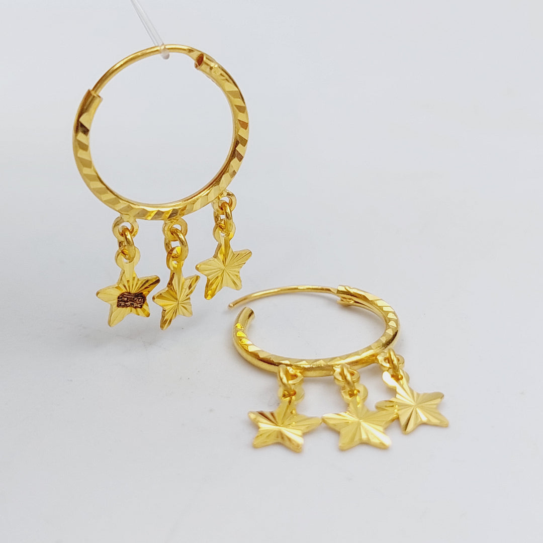 21K Gold Star Earrings by Saeed Jewelry - Image 6