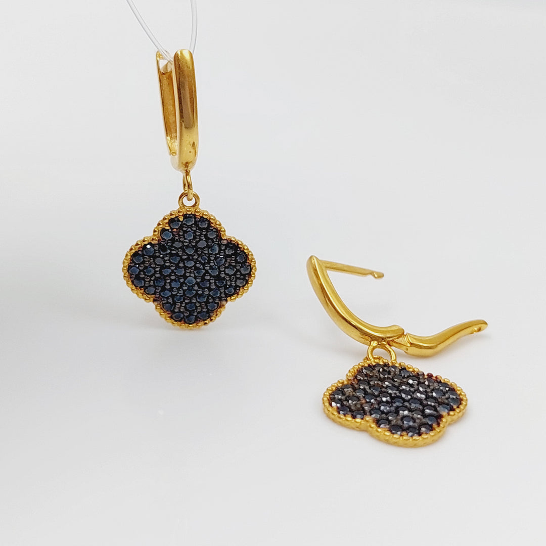 21K Gold 21K Clover Earrings by Saeed Jewelry - Image 1