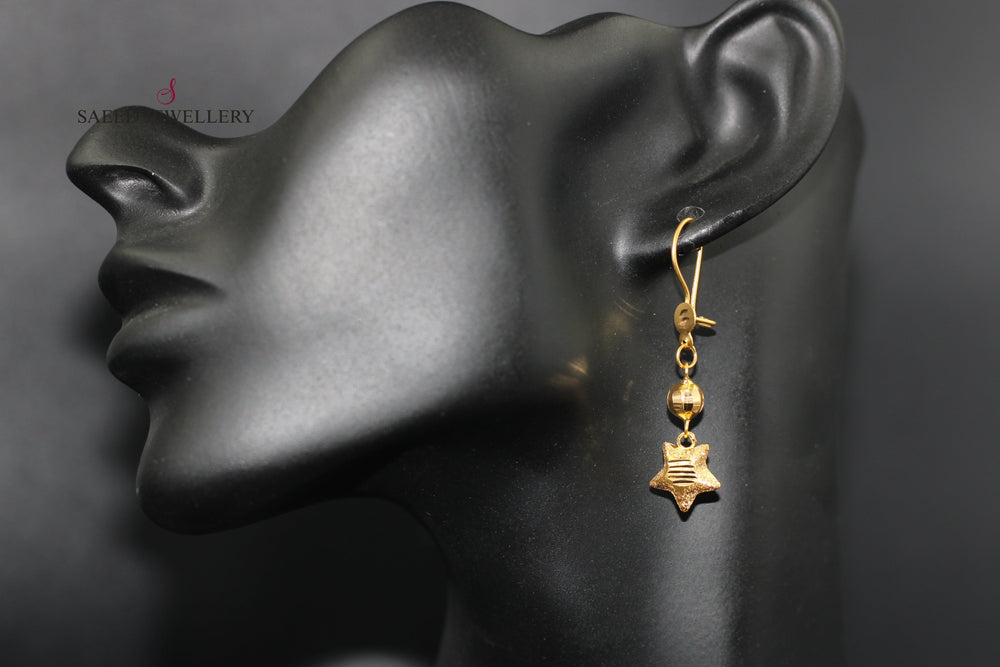 21K Gold 21K Clover Earrings by Saeed Jewelry - Image 2