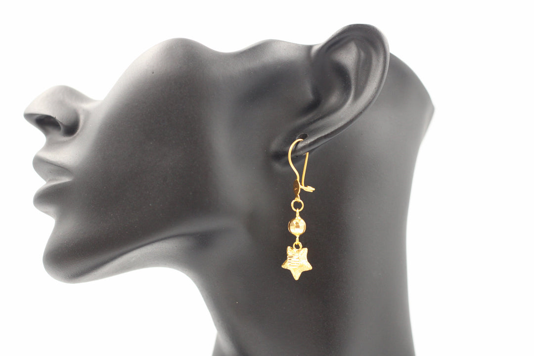 21K Gold 21K Clover Earrings by Saeed Jewelry - Image 6