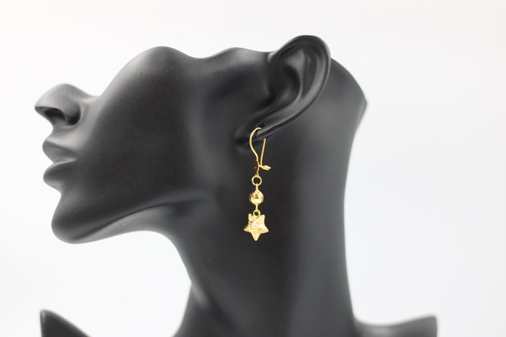 21K Gold 21K Clover Earrings by Saeed Jewelry - Image 9