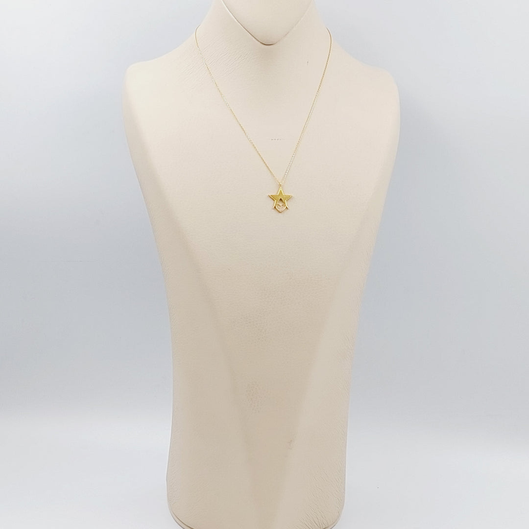 21K Gold 21K Clover Necklace by Saeed Jewelry - Image 4