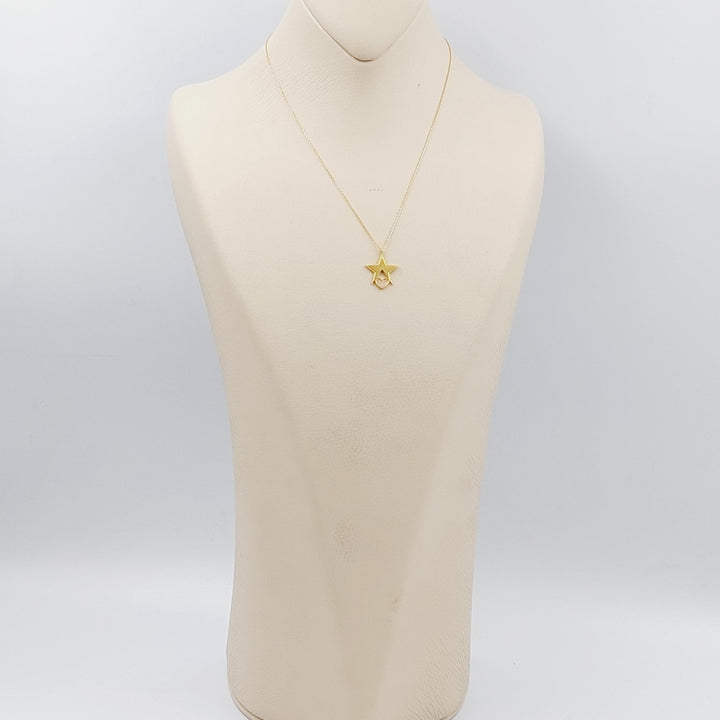 21K Gold 21K Clover Necklace by Saeed Jewelry - Image 4