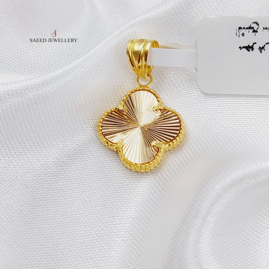 21K Gold 21K Clover Pendant by Saeed Jewelry - Image 1