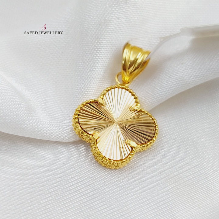 21K Gold 21K Clover Pendant by Saeed Jewelry - Image 5