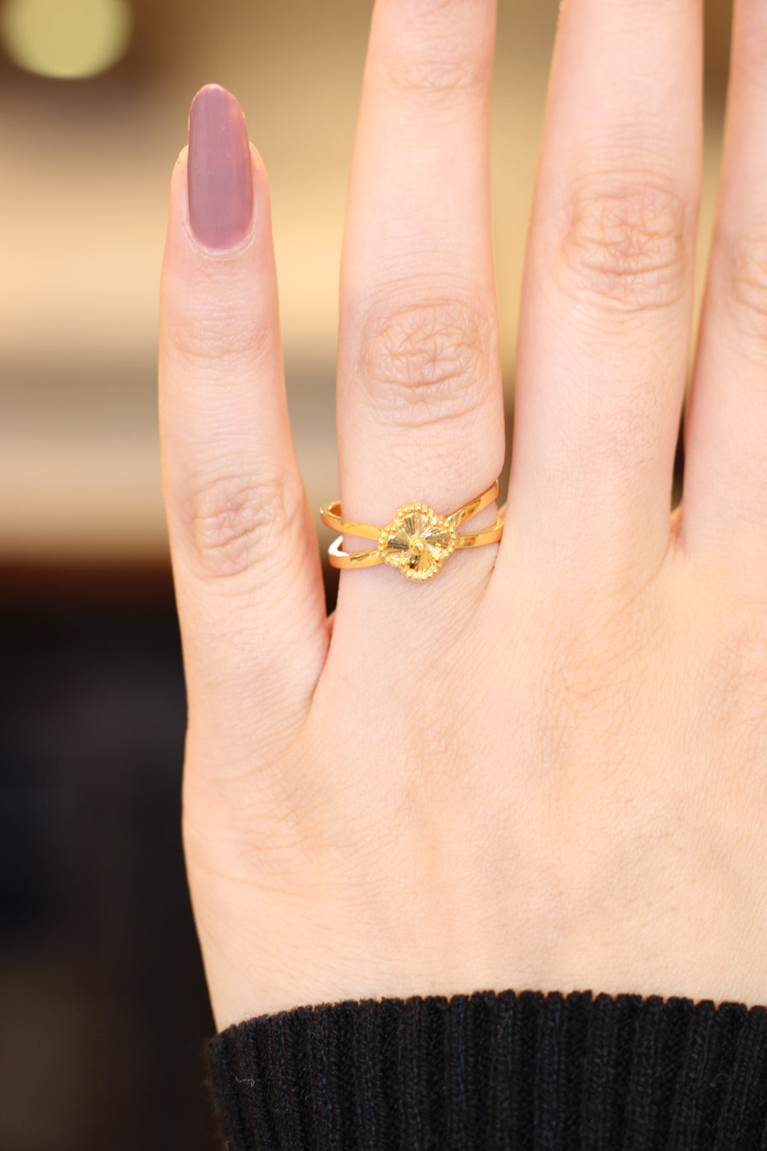 21K Gold 21K Clover Ring by Saeed Jewelry - Image 5